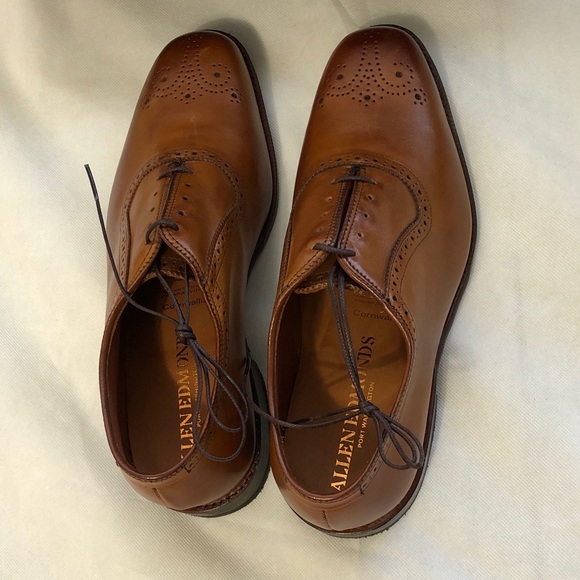New men’s size 9E Allen Edmonds Cornwallis dress shoes in Walnut leather in box main image 5